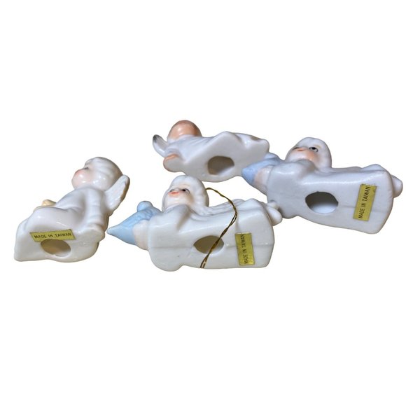 Bone China Angel Ornaments Set of 4 Ornaments - Picture 8 of 12